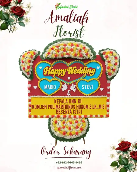 Papan Bunga Pernikahan Mojolampir